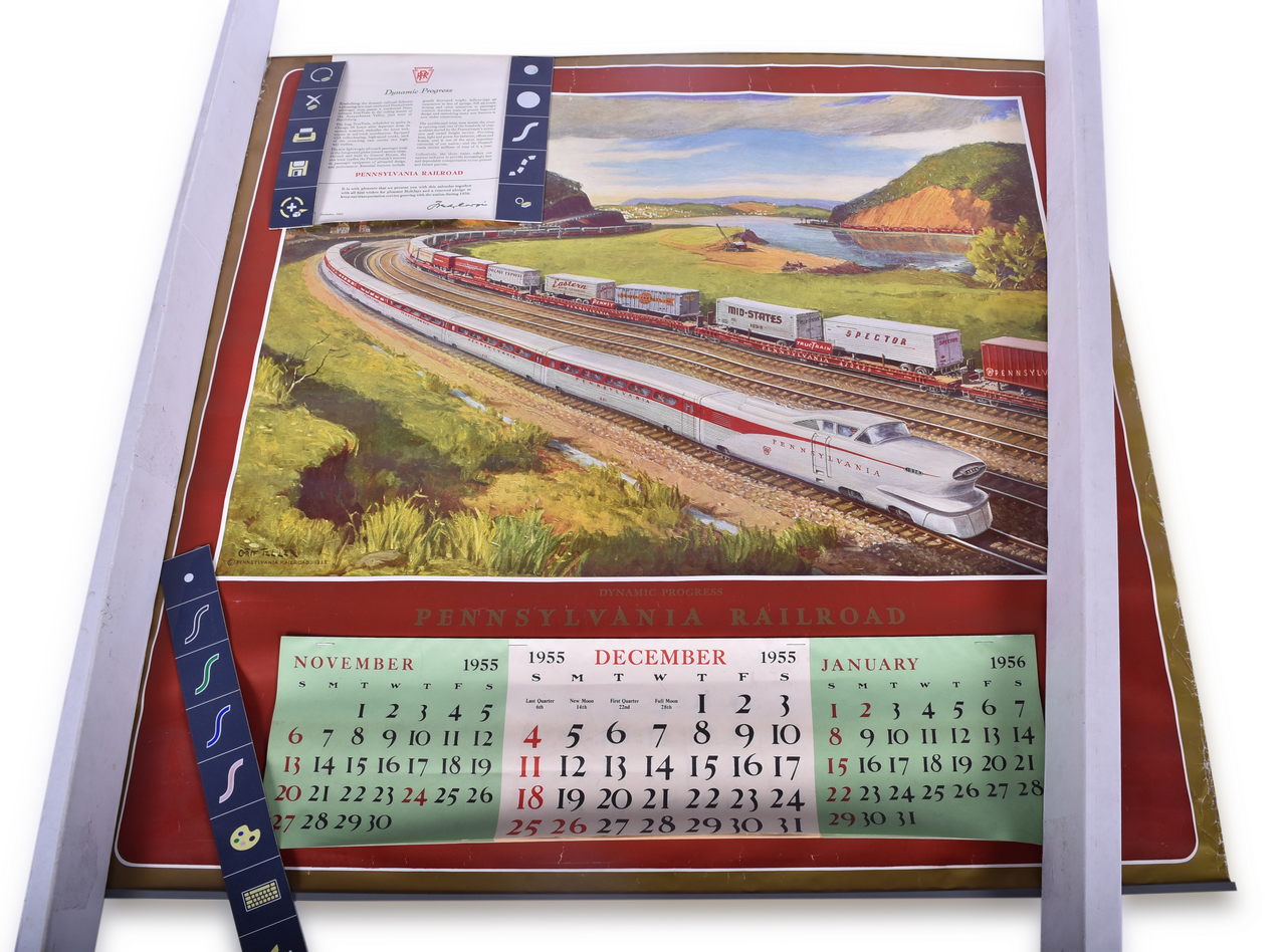 8071 - Pennsylvania Railroad Dynamic Progress Aerotrain Calendar 1956 thumbnail