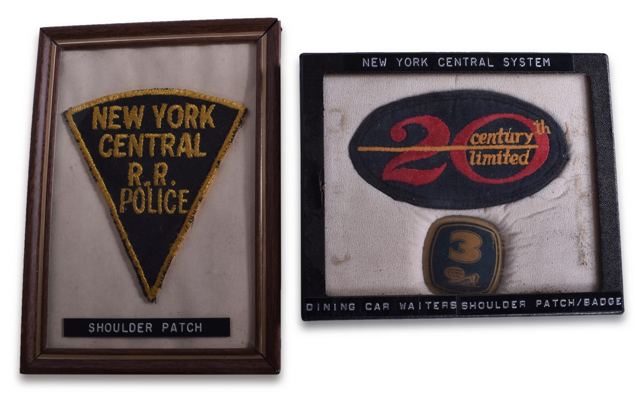 8095 - New York Central Railroad - Waiters Badge, 20th Century Limited Patch, and Police Patch thumbnail