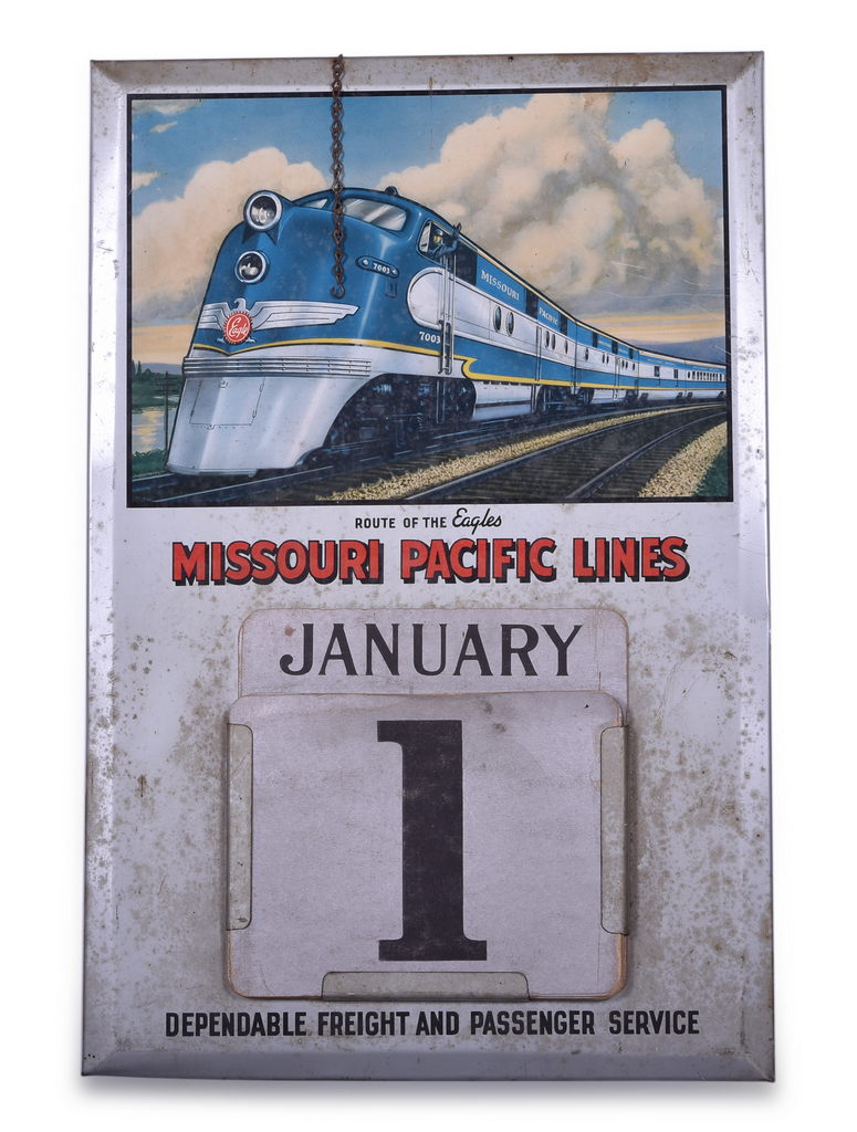 8109 - Missouri Pacific Railroad - Permanent Sign & Perpetual Display Calendar thumbnail