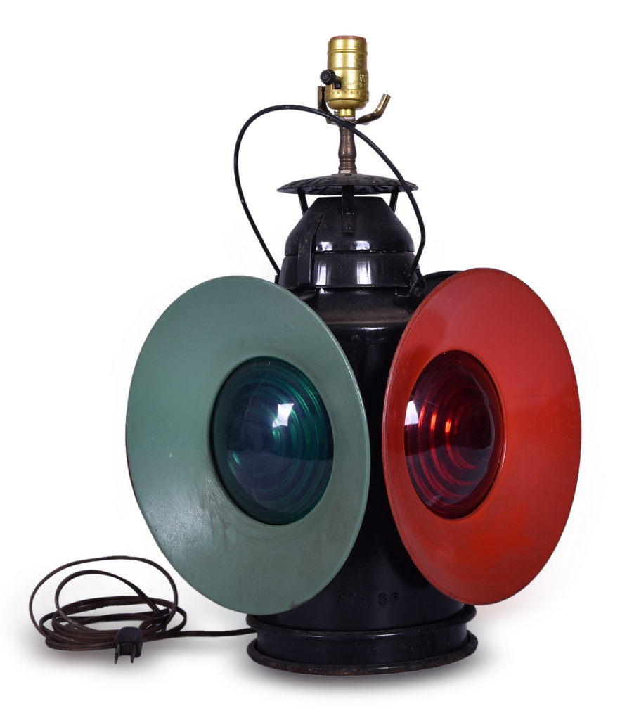 8130 - Handlan Santa Fe Railroad Switch Lamp Converted to Table Lamp thumbnail