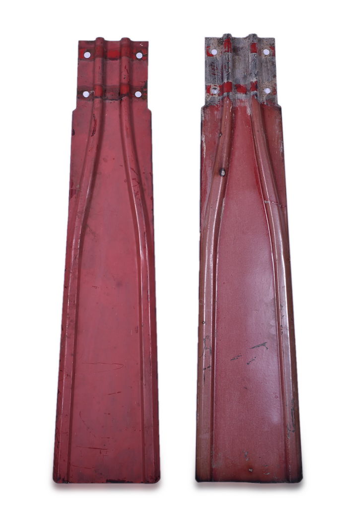8136 - Pair of Porcelain Railroad Semaphore Blades - Red Porcelain Only thumbnail