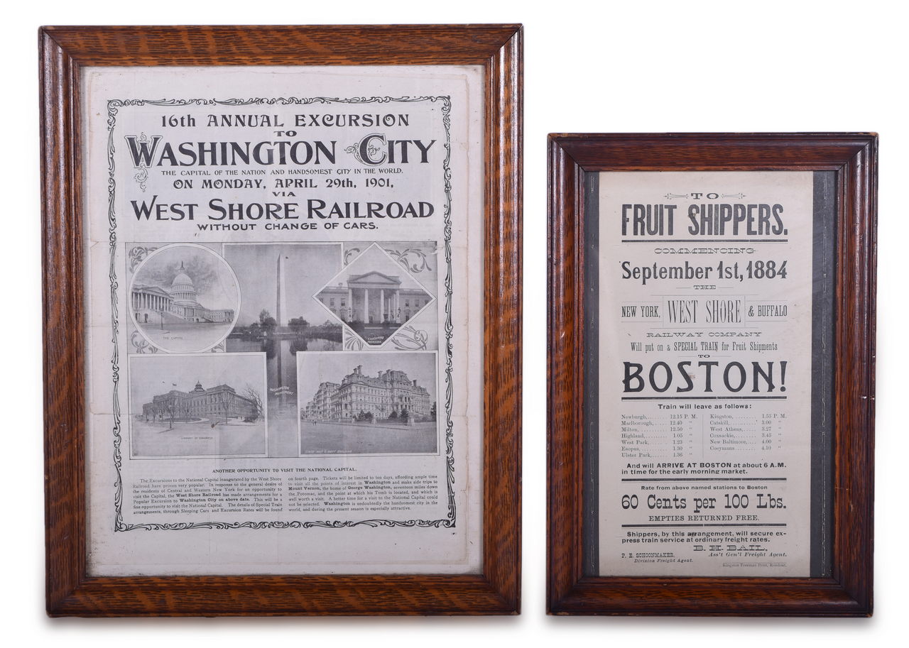 8155 - Two West Shore Railroad Broadsheets - 1884 and 1901 thumbnail