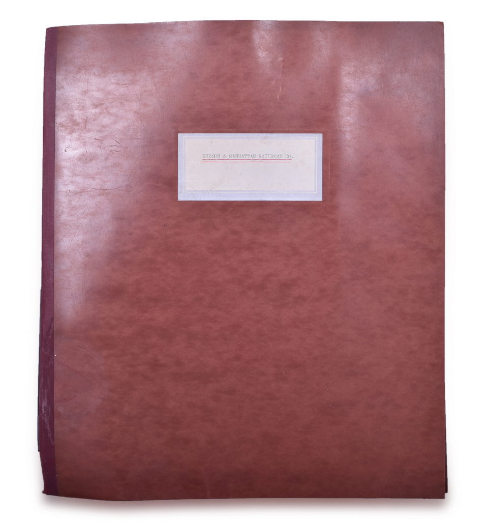 8157 - Hudson & Manhattan Railroad Company Ephemera Binder - 1911 Annual Report, 1906 Stock Certificates, Postcards, and More thumbnail