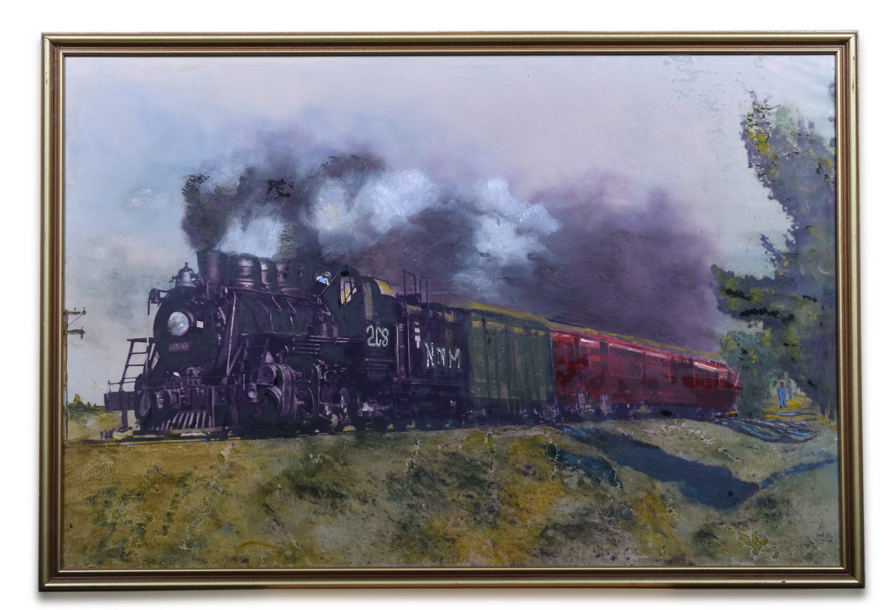 8165 - Original National Railway of Mexico #268 Passenger Train Acrylic Painting thumbnail