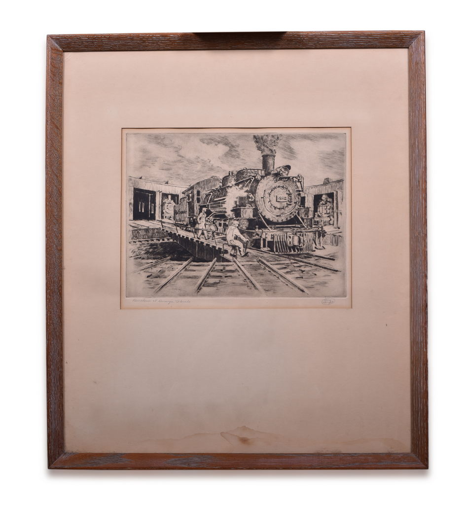 8169 - Original Jerry Albright Rio Grande Railroad Narrow Gauge #482 Pencil Sketch thumbnail