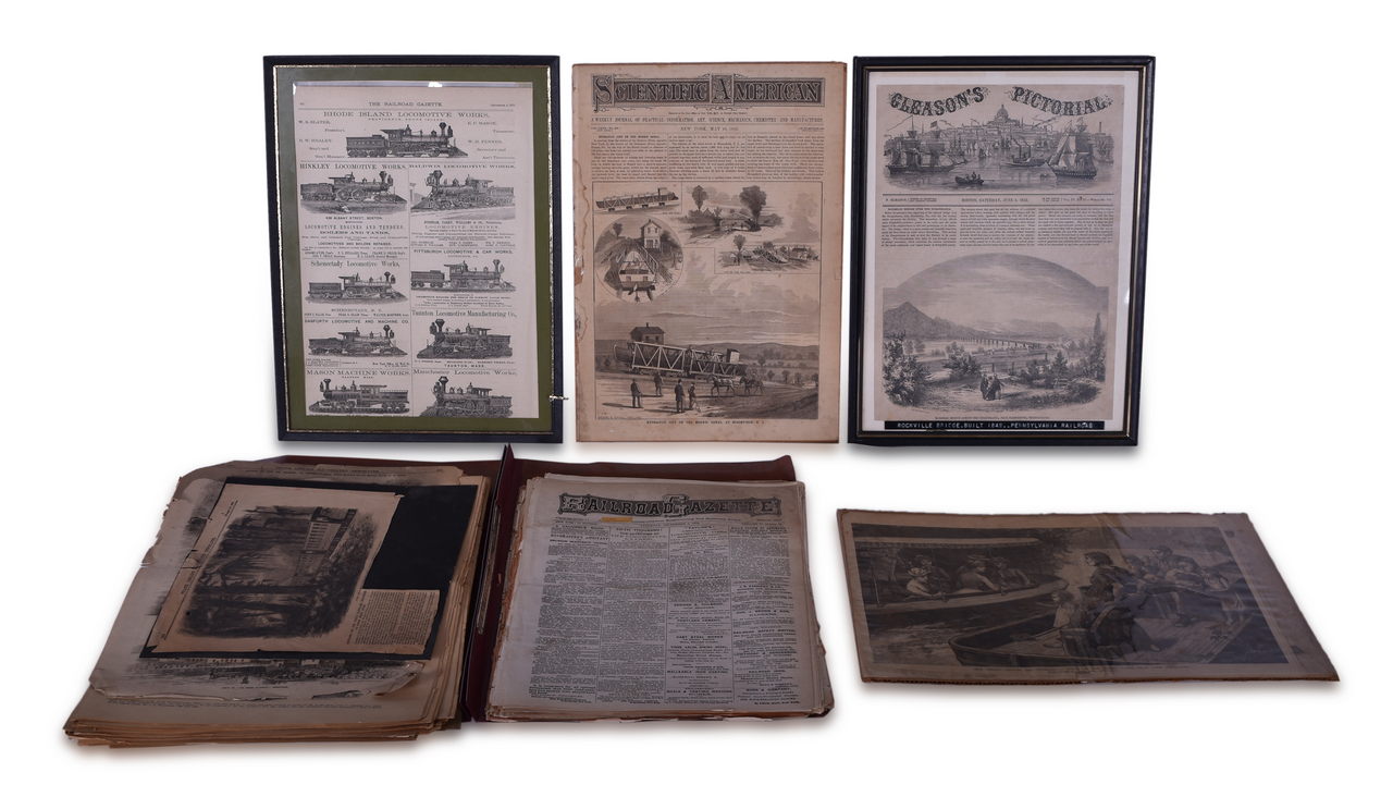 8175 - Group of 1800s Illustrated Newspapers - Railroad Gazette, Gleason's Pictorial, Frank Leslie's Illustrated, and Scientific American thumbnail