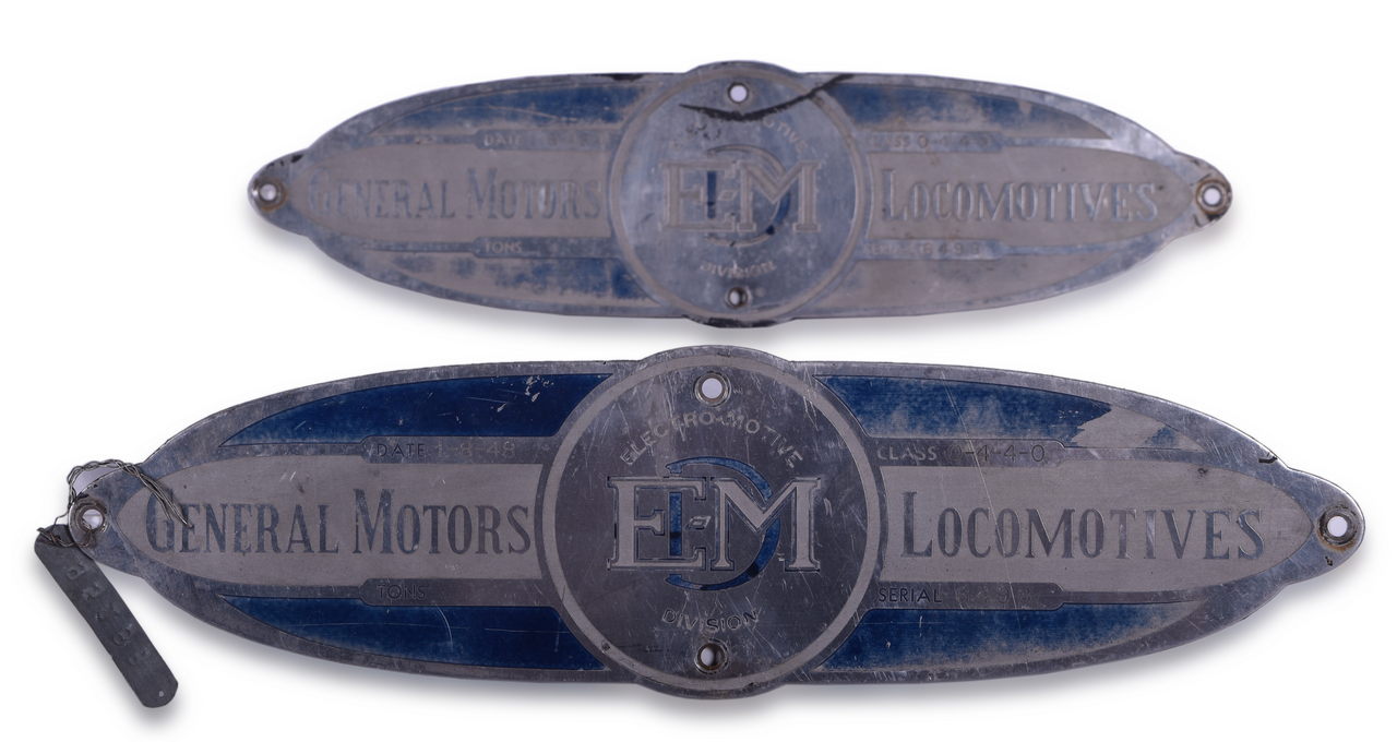 8186 - PAIR of Pennsylvania Railroad F3B EMD Builders Plate - Matching Numbers thumbnail