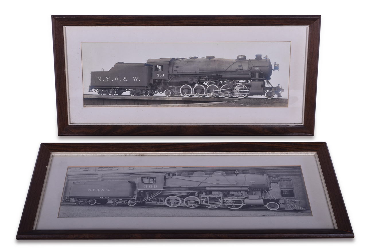 8193 - Two Framed American Locomotive Company / Alco Builders Photographs - New York, Ontario & Western thumbnail