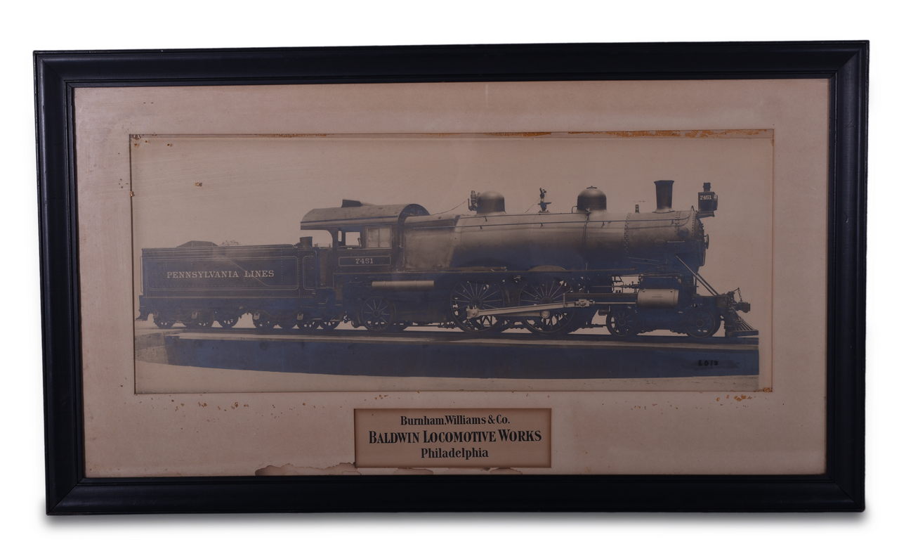 8200 - Baldwin Locomotive Works Pennsylvania Railroad E2 4-4-2 Locomotive Builders Photograph thumbnail