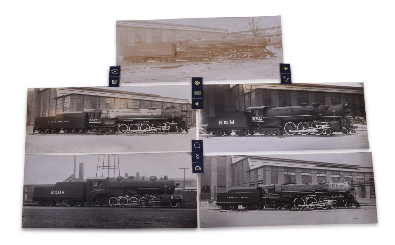 8209 - Five American Locomotive Company / Alco Builders Photographs - Rock Island, Northern Pacific, Boston & Albany, and More thumbnail