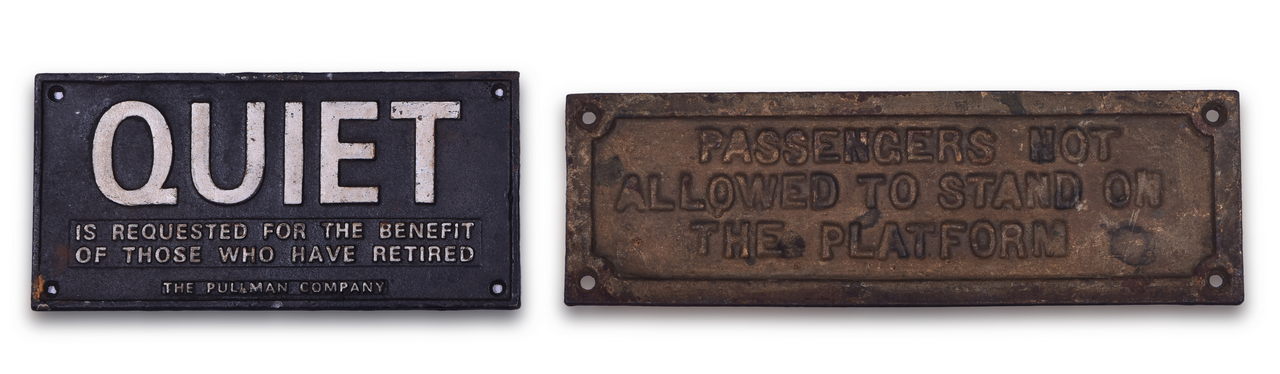 8214 - Cast Iron Railroad Passenger Platform Plate and Fantasy Pullman Cast Iron Plate thumbnail