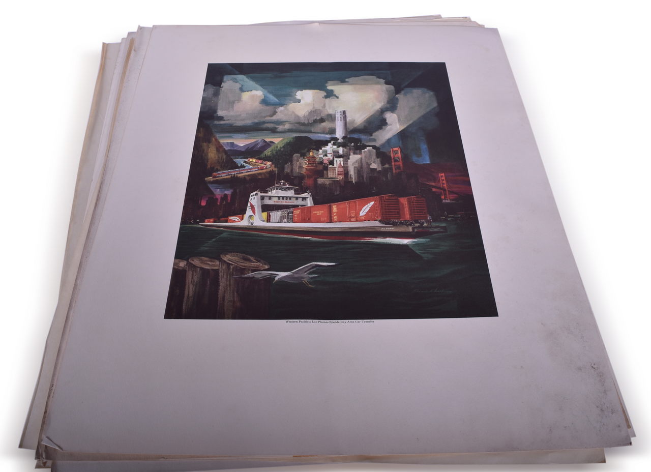 8221 - Seven Pullman Company Railroad Advertising Prints in Original Mailer - 1958 thumbnail