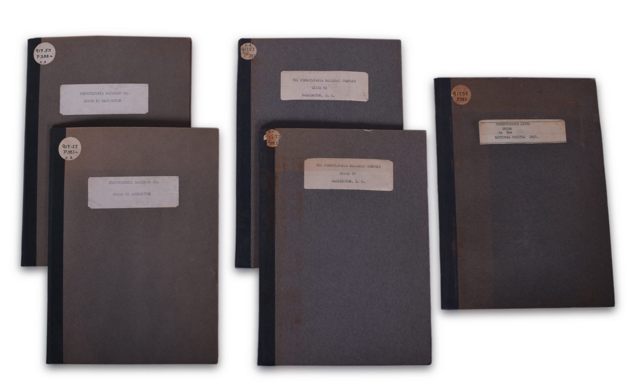 8243 - Five Pennsylvania Railroad Guide to the National Capital Washington D.C. Booklets thumbnail