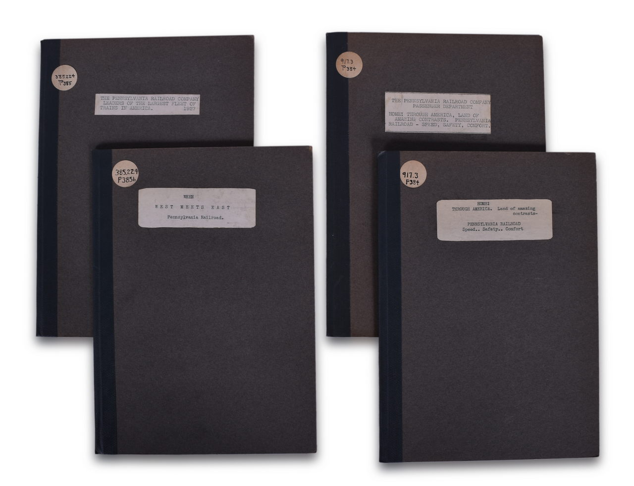 8255 - Four Pennsylvania Railroad Advertising Travel Booklets - Home! Through America, When West Meets East, and 1927 Advertising Pictorial Review thumbnail