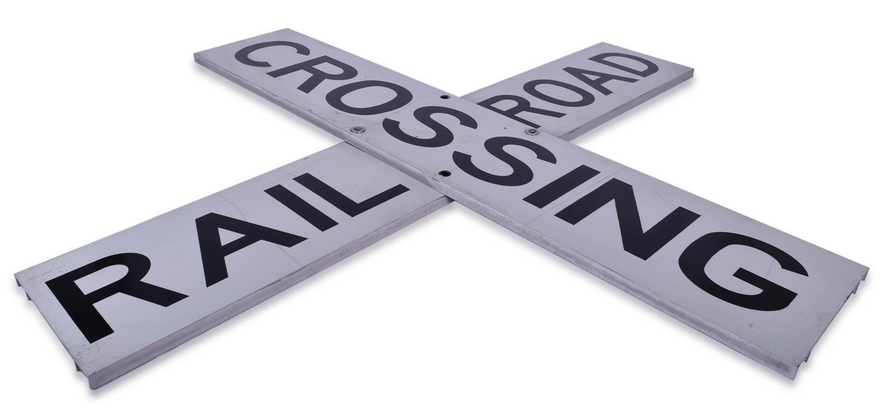 8270 - Aluminum Railroad Crossing Crossbuck Signs thumbnail