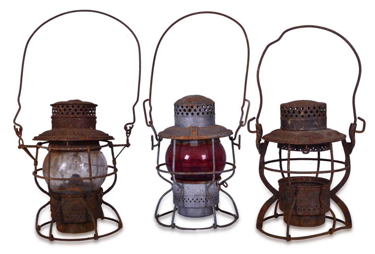 8278 - Three Baltimore and Ohio Railroad Lanterns - Adlake and Dietz thumbnail