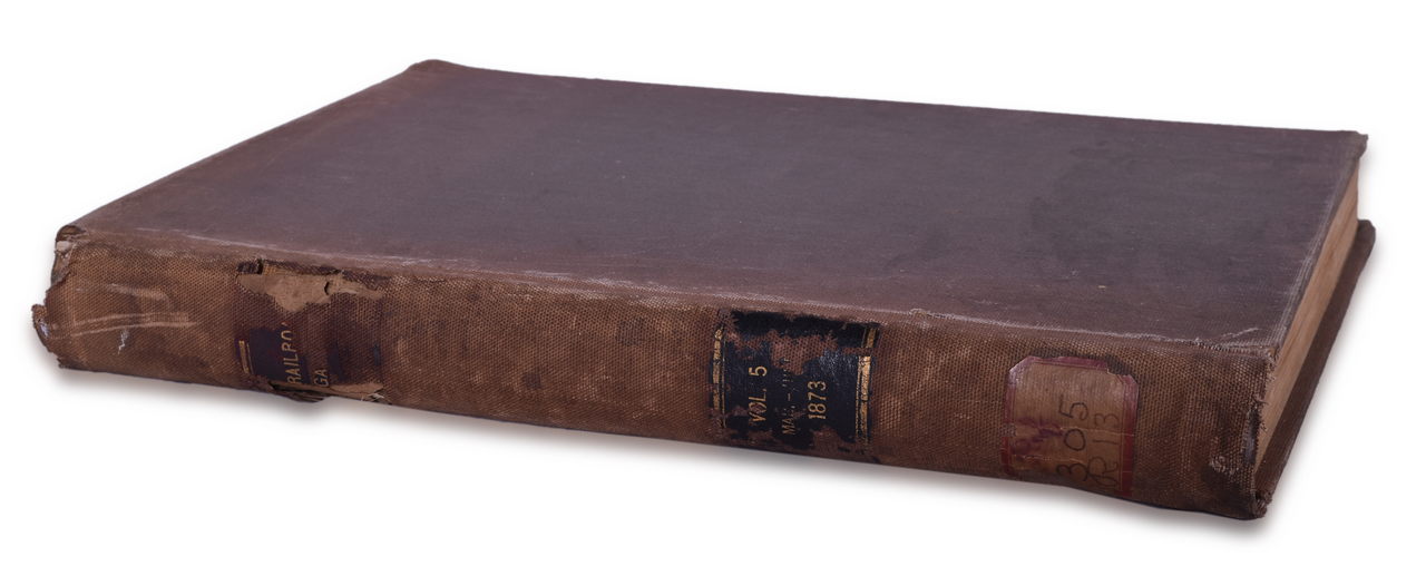8285 - 1873 Railroad Gazette Bound Volume Number 5 thumbnail