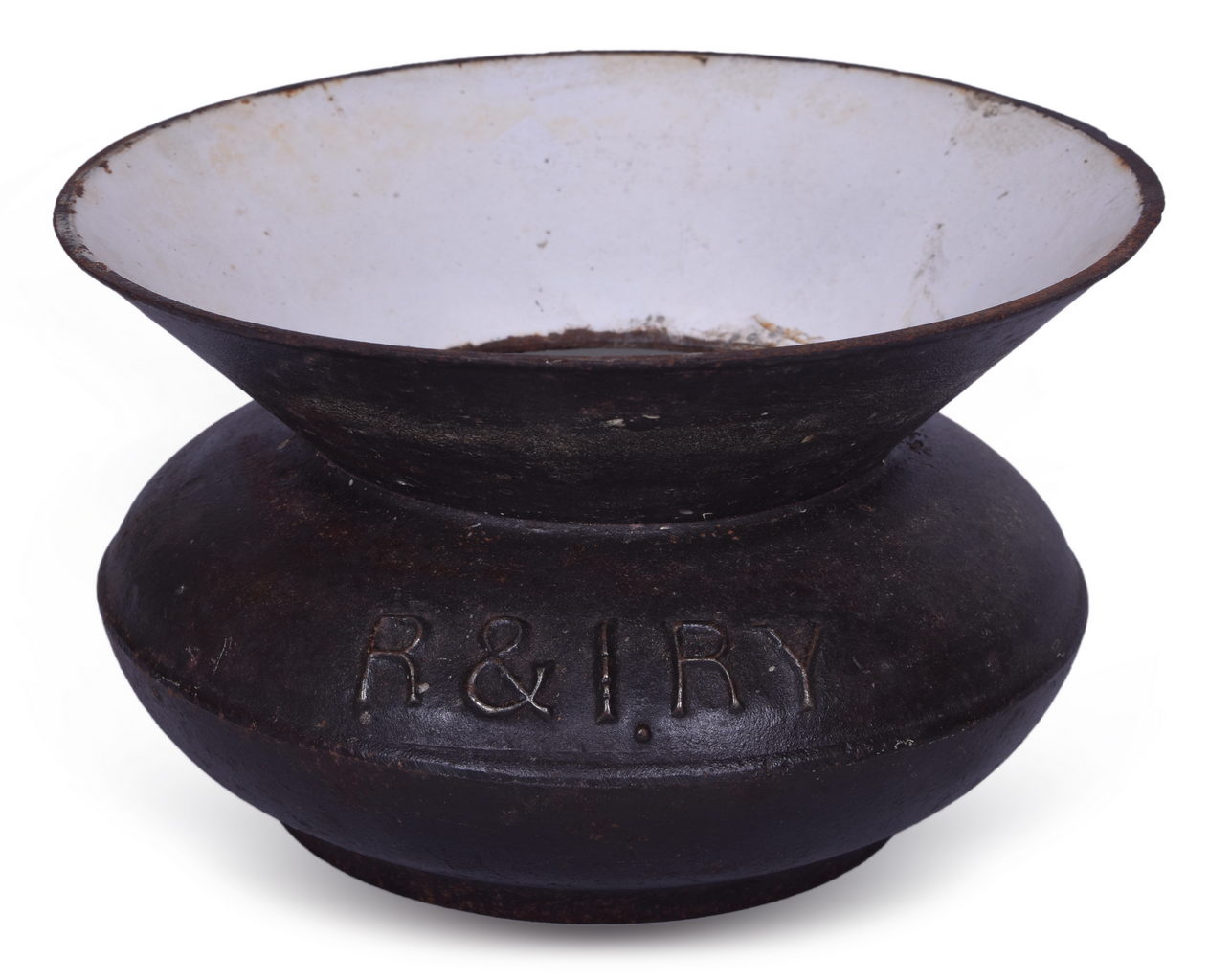 8366 - Rockford & Interurban Railway Cast Iron Spittoon thumbnail