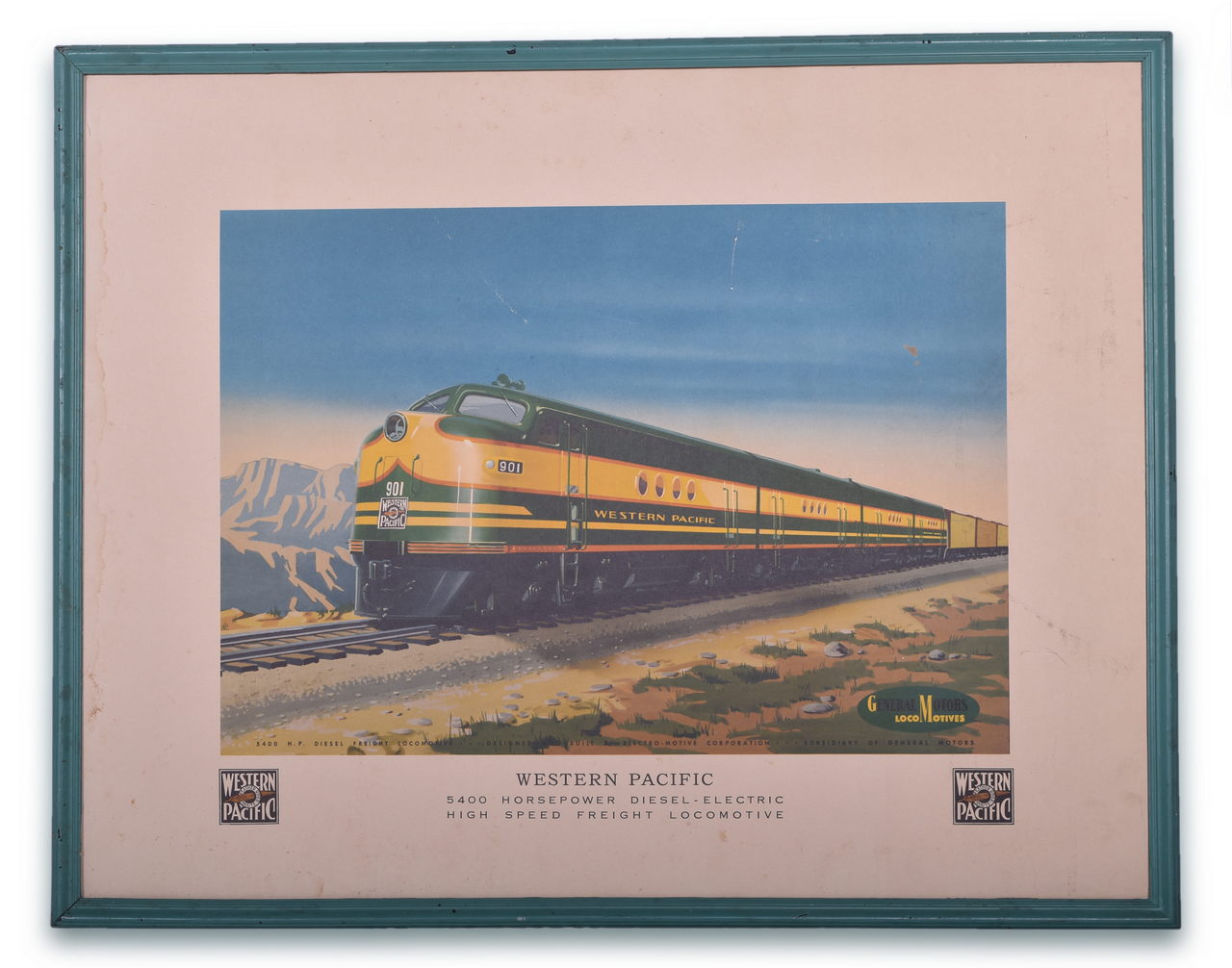 8382 - General Motors - Electro-Motive Division / Western Pacific Railroad Original Advertising Print thumbnail