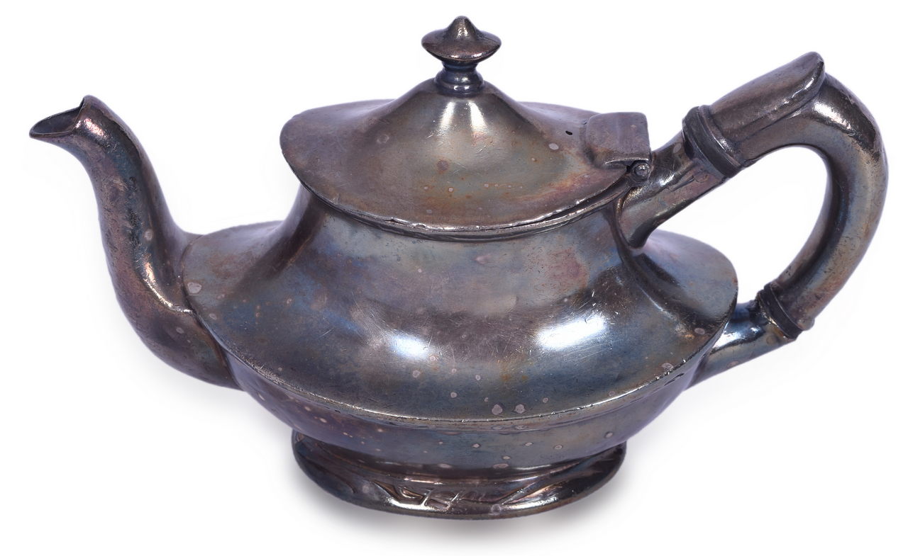 8383 - Reed & Barton Silver Soldered Chicago & Northwestern Railway Coffee Pot thumbnail