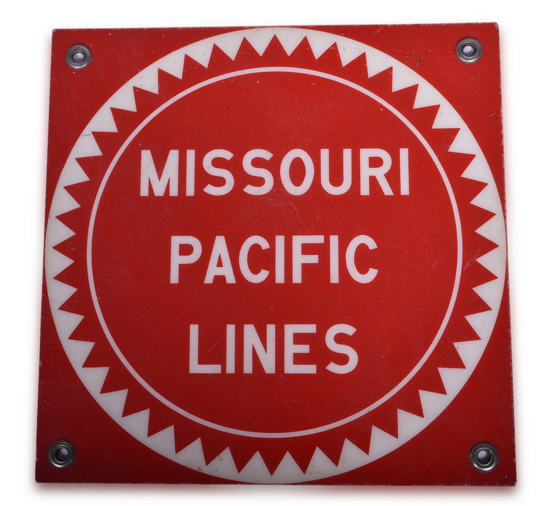 8388 - Missouri Pacific Railroad Fiberglass Saw Tooth Herald Sign thumbnail