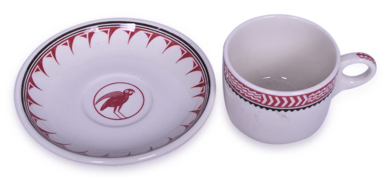 8389 - Atchison, Topeka, And Santa Fe Railroad China Mimbreno Cup And Saucer thumbnail