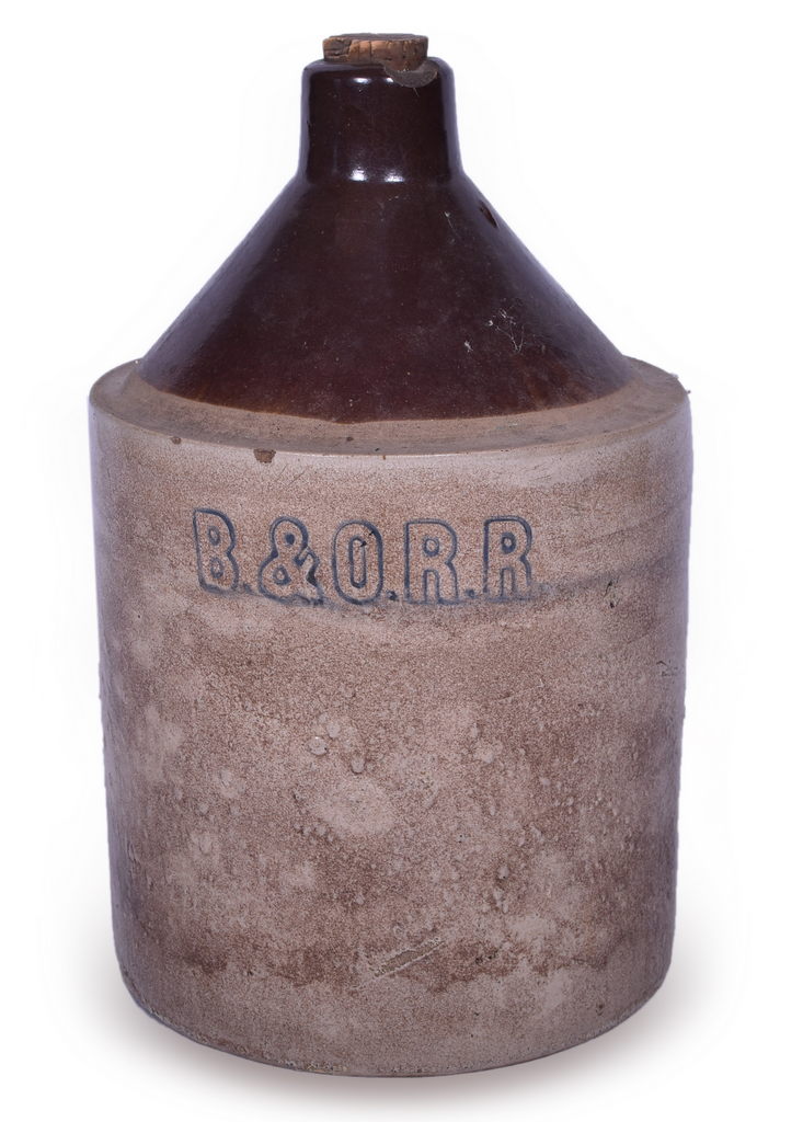8390 - Baltimore and Ohio Railroad Stoneware Jug thumbnail