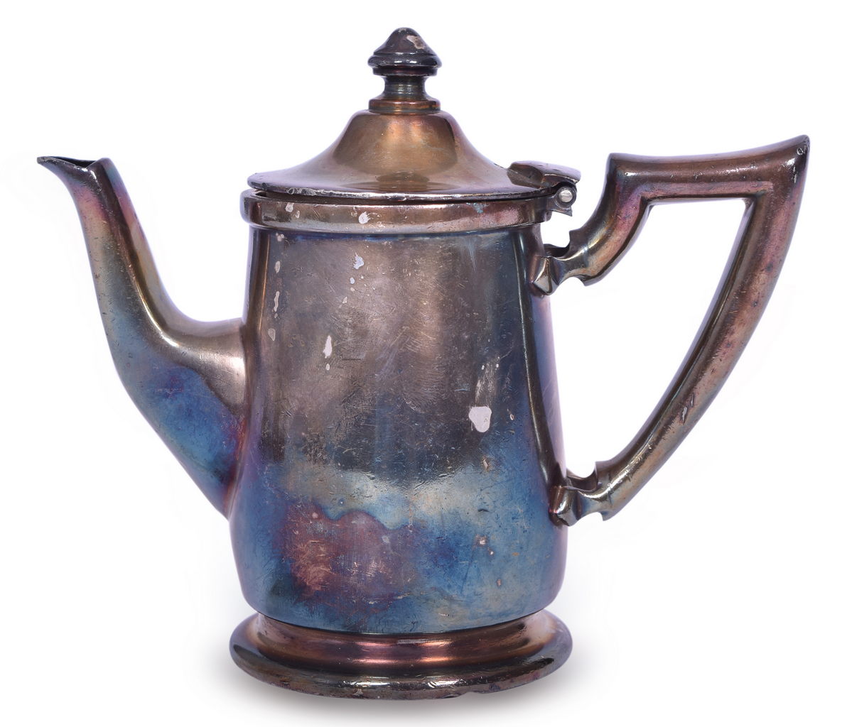 8393 - Jos. Heinrichs Pennsylvania Railroad Silver Soldered Teapot thumbnail