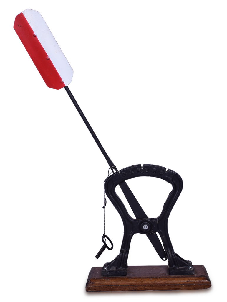 8408 - Denver and Rio Grande Western Railroad Salesman / Patent Model of A Harp Style Switch Stand thumbnail