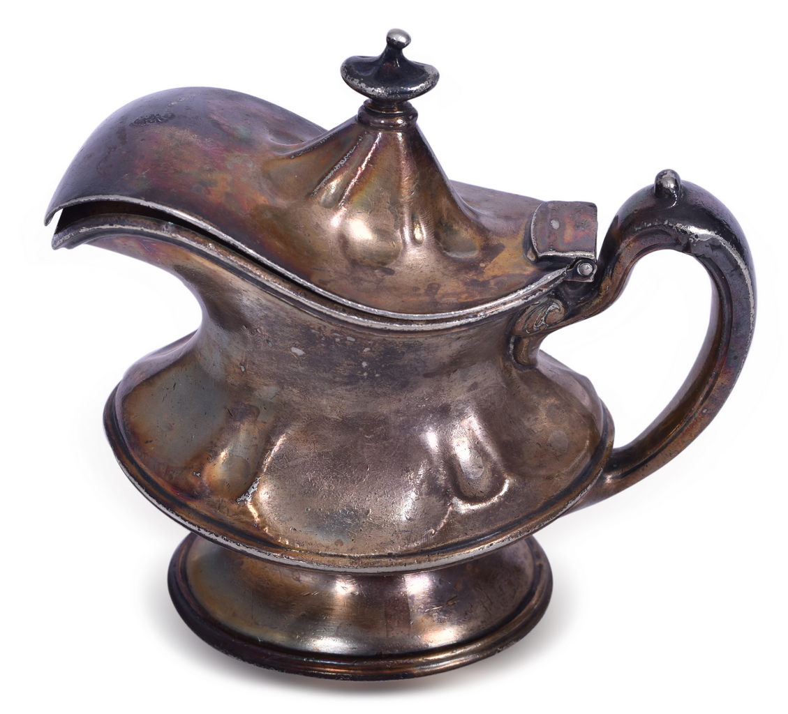 8409 - Reed and Barton Chicago & Eastern Illinois Railroad Silver Syrup Pitcher 7 OZ thumbnail