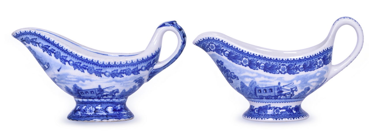 8417 - Two Baltimore & Ohio Railroad China Centenary Sauce Boats thumbnail