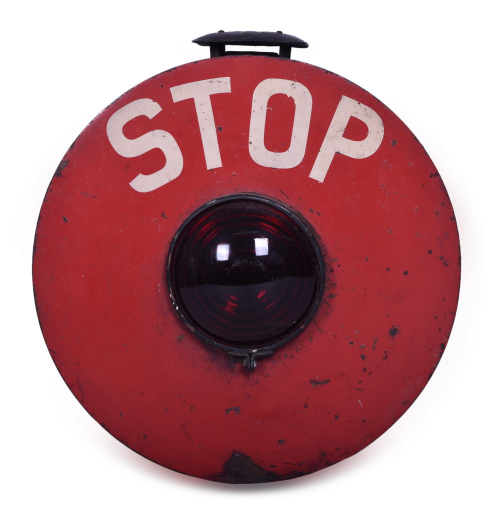 8428 - Adams & Westlake Chicago and North Western Lamp w/ Stop Target - Likely Bumping Post / Swing Gate thumbnail