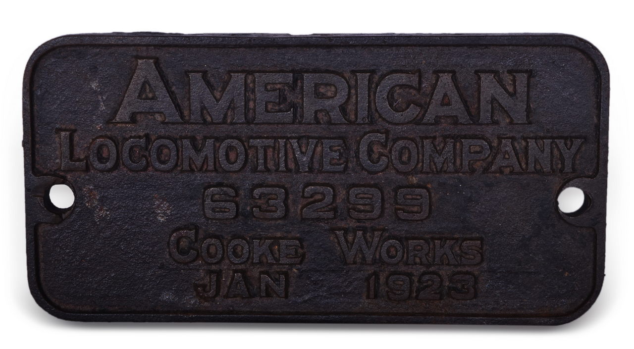 8434 - American Locomotive Works Builders Plate - Laclede Steel Co. #3 thumbnail