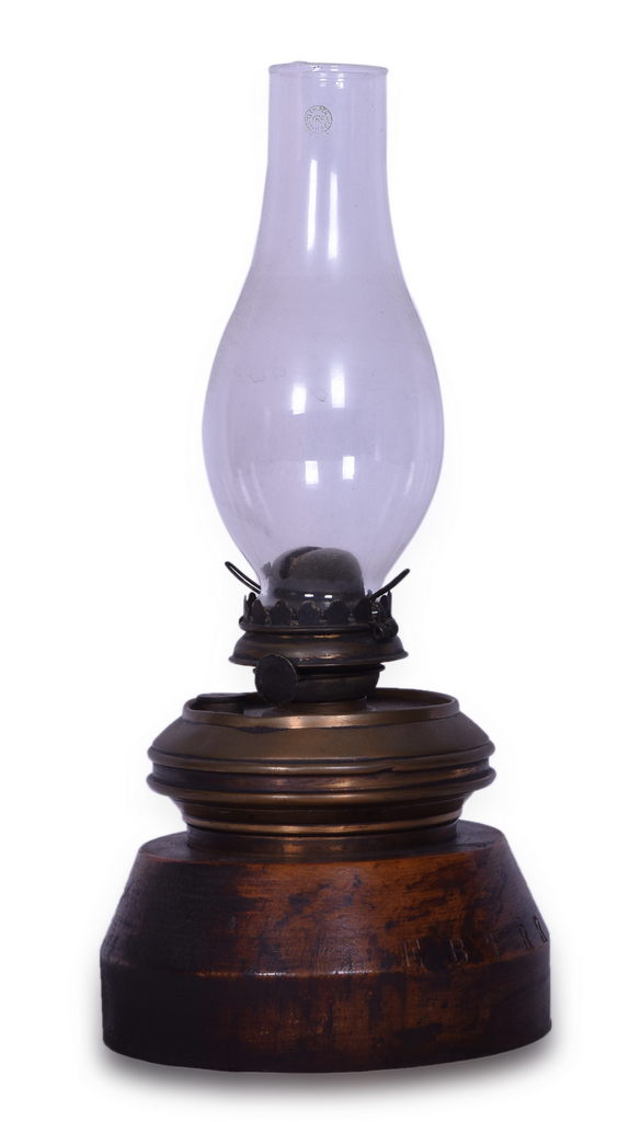 8442 - East Broad Top Railroad Wooden and Brass Adams & Westlake Table Lamp thumbnail