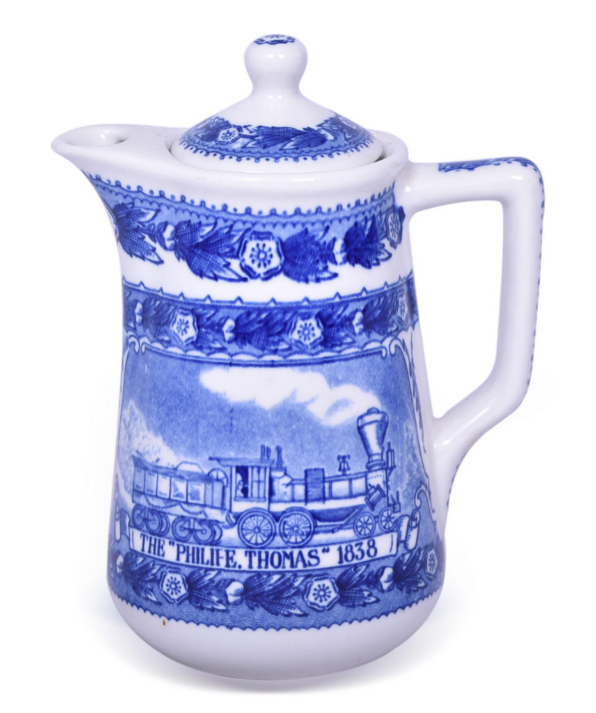 8453 - Baltimore and Ohio Railroad China Centenary Lidded Chocolate Pot thumbnail