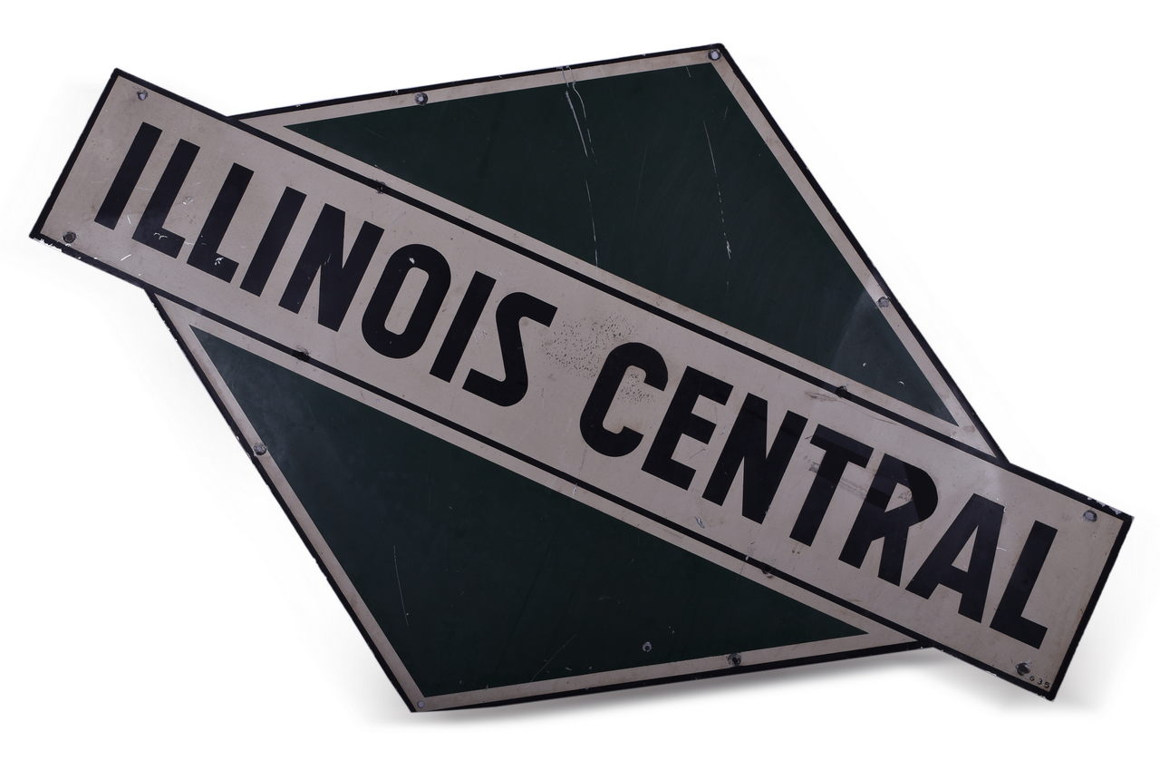 8488 - Illinois Central Railroad Die Cut Metal Sign thumbnail