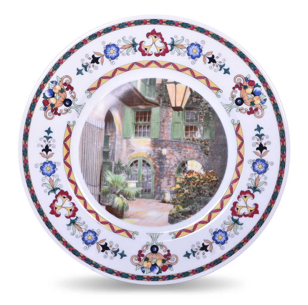 8495 - Illinois Central Railroad French Quarter Service Plate Arts and Crafts Patio Royal Street New Orleans thumbnail