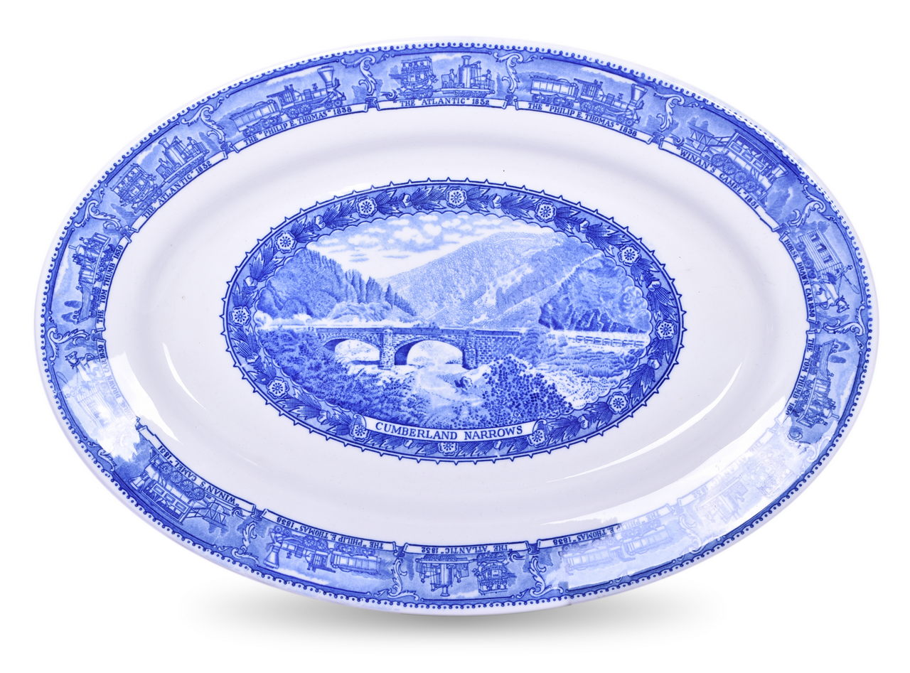 8497 - Baltimore and Ohio Railroad China Centenary Oval Platter thumbnail