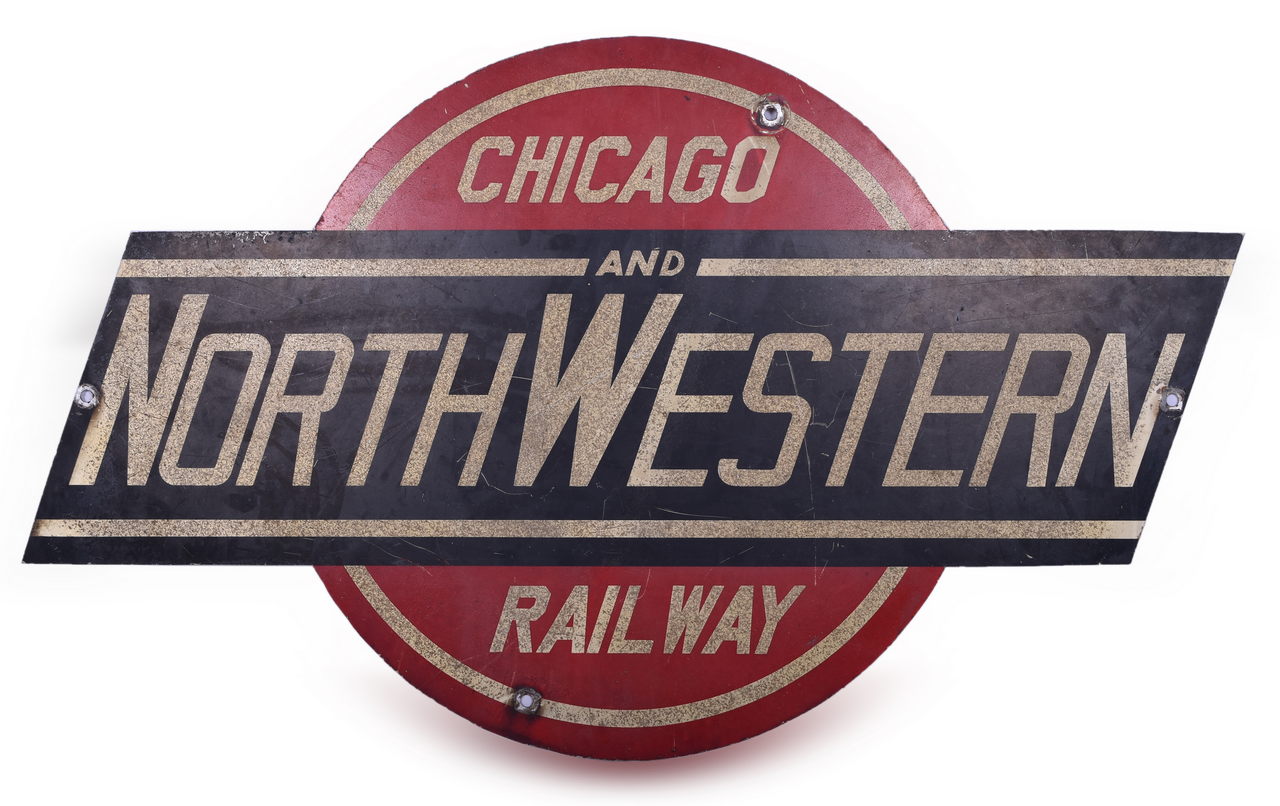 8504 - Chicago and North Western Railway Aluminum Sign thumbnail