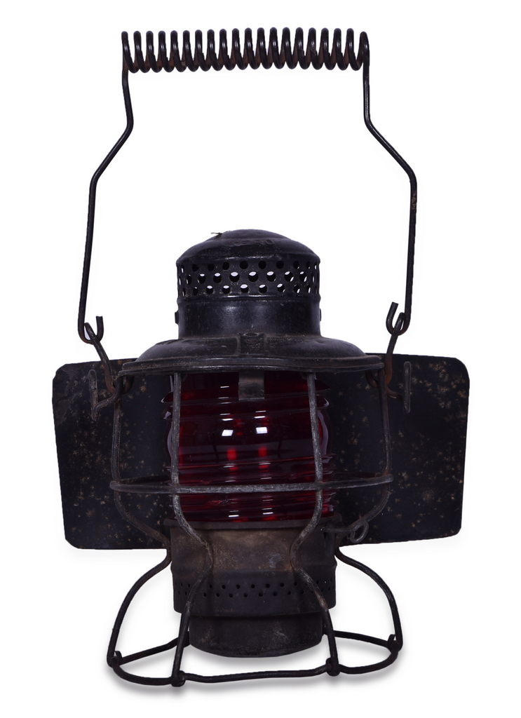 8506 - Adlake Kero Chicago & Western Indiana Railroad Crossing Lantern w/ Blinder thumbnail