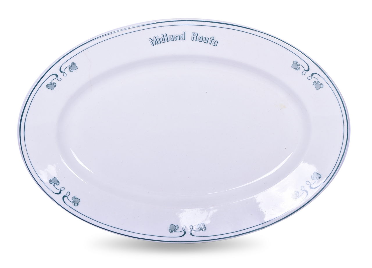 8513 - Colorado Midland Railway China Manitou Oval Platter 15 1/4