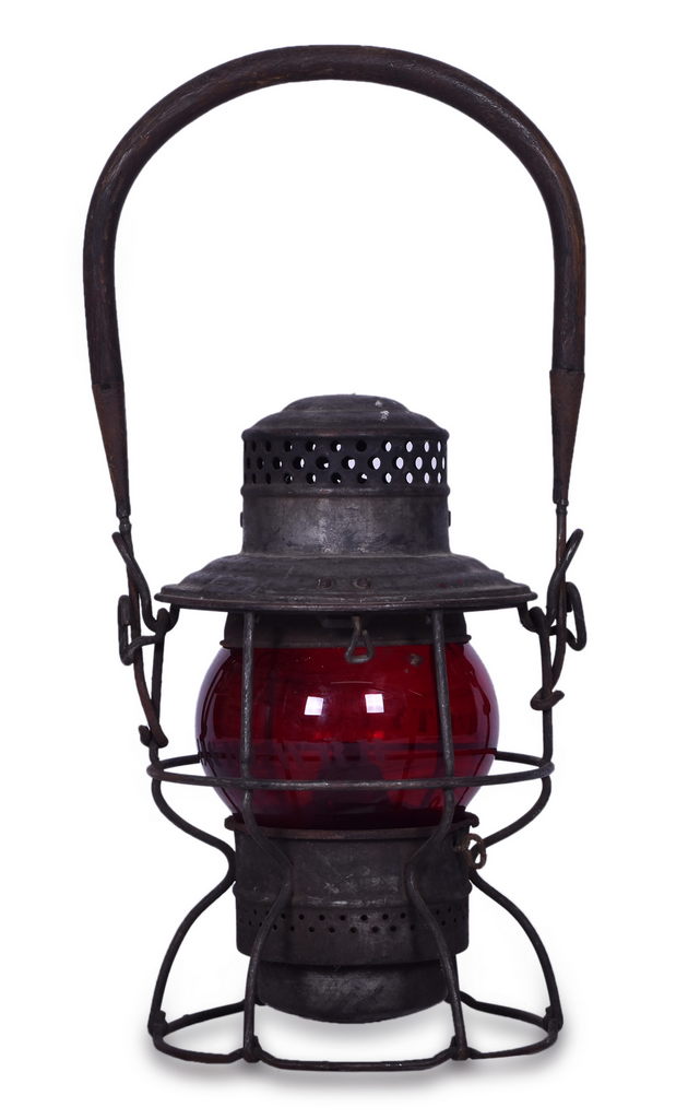 8516 - Denver & Salt Lake Railway Adams & Westlake Lantern w/ Red Etched Rio Grande Globe thumbnail