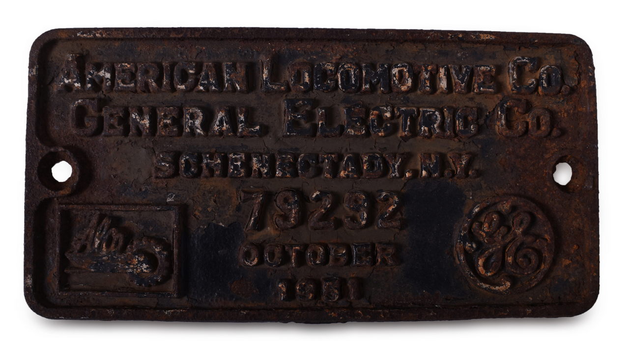 8518 - ALCO / General Electric Cast Builders Plate - New York Central FA2 thumbnail