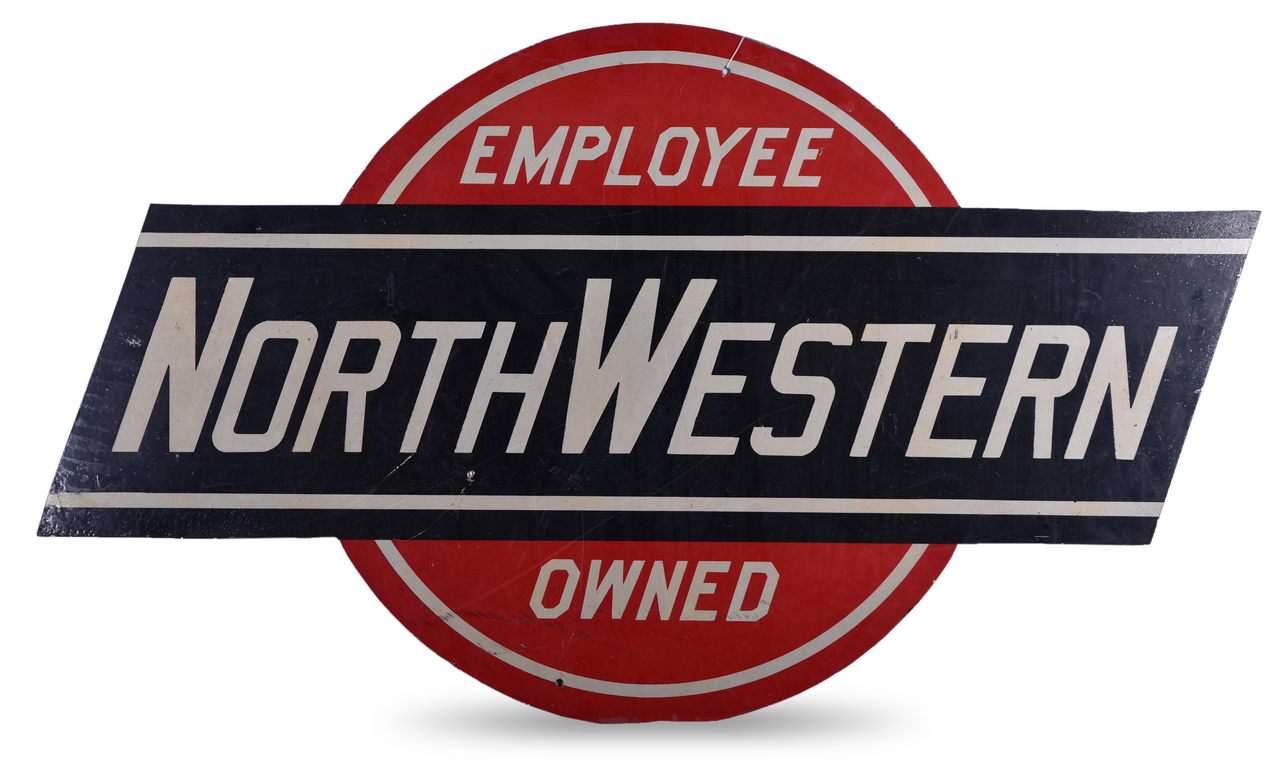 8528 - North Western Railway Aluminum Sign - Employee Owned thumbnail