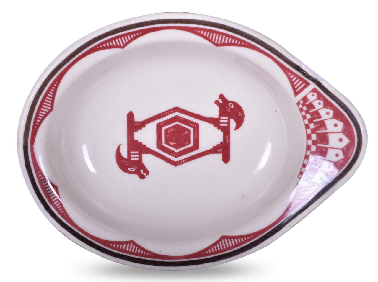 8547 - Atchison, Topeka, And Santa Fe Railroad China Mimbreno Bakers Dish thumbnail