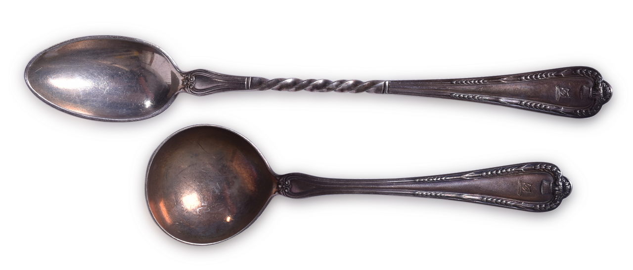 8561 - Gorham Silver Lehigh Valley Railroad Radisson Soup Spoon and Soda Spoon thumbnail