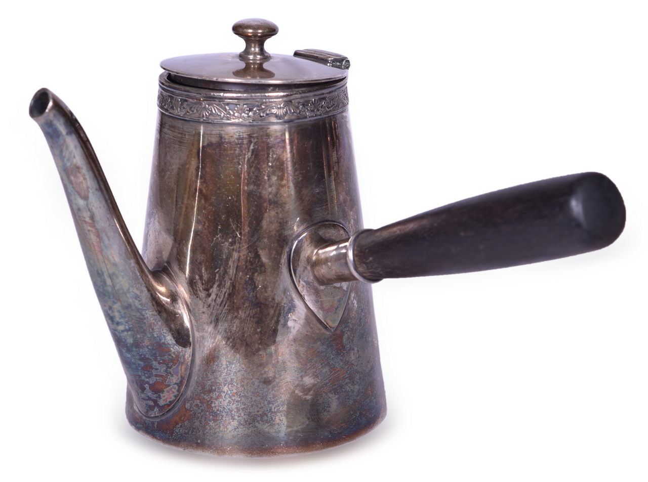 8574 - Reed & Barton Rio Grande Dining Car Service French Coffee Pot With Wooden Handle thumbnail