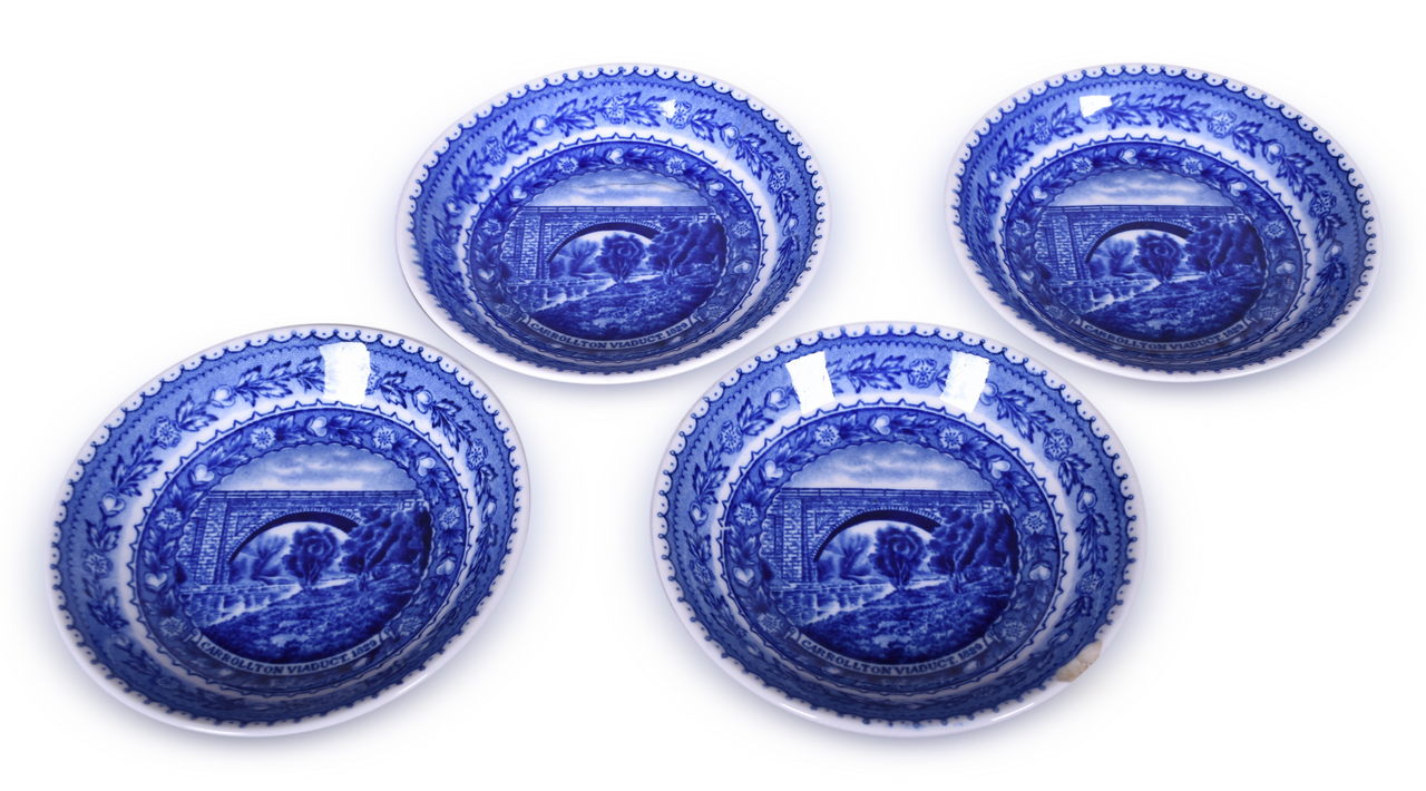 8591 - Scammell's Lamberton China Baltimore & Ohio Railroad Centenary Fruit Bowls thumbnail