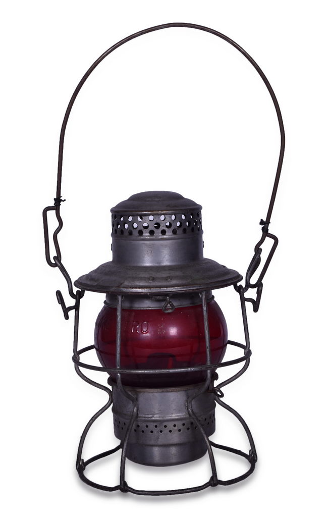8650 - Adlake Kero Denver & Rio Grande Western Railroad Red Globe Lantern thumbnail