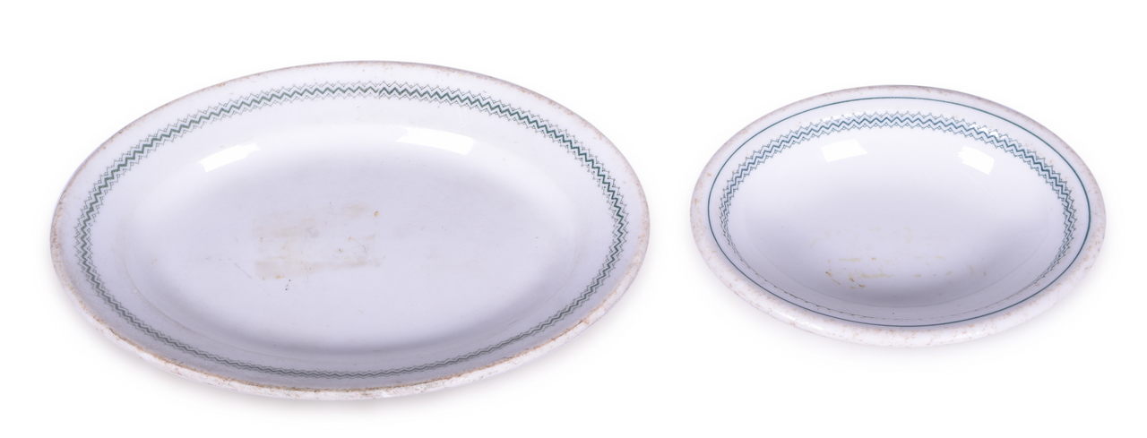 1001 - Two Reading Railroad China New Jersey Central Bound Brook Oval Dishes thumbnail